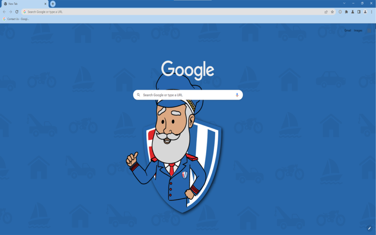 The Admiral Chrome theme preview